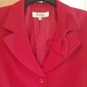 Red jacket and skirt set
